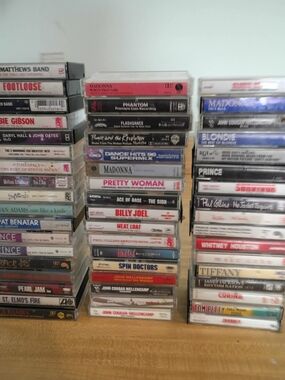 Blank Cassette Tape Case Stack - Clear Plastic Storage (Clear)